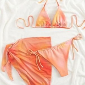 2 piece bikini with sarrong